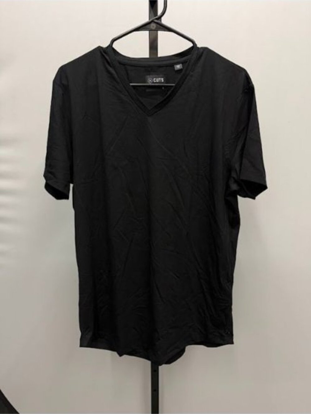 CUTS Black V-Neck T-Shirt